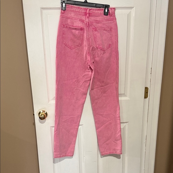 Pink Star-Patterned Jeans - Picture 2 of 2